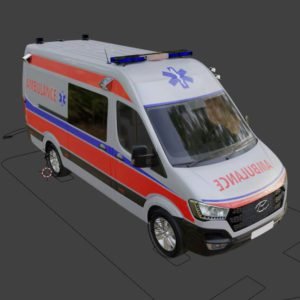 Car ambulance 3d