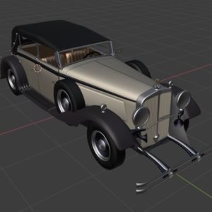 old cars 3d model free