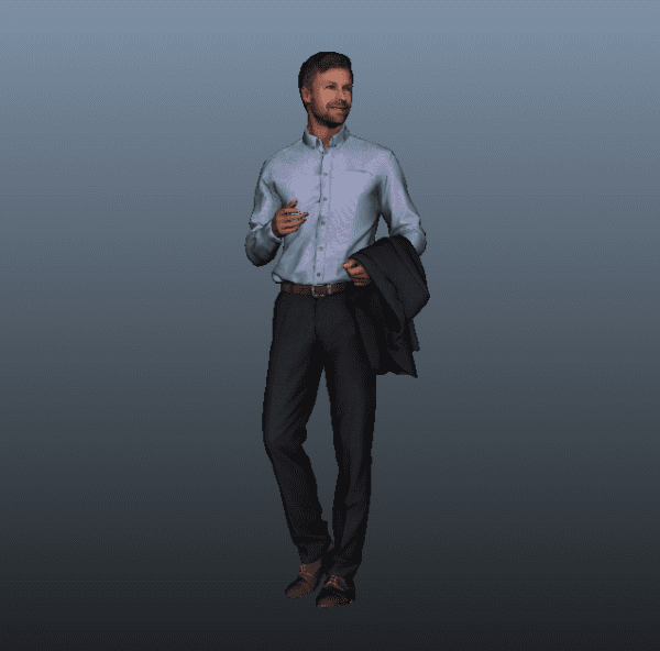 man 3d model elegant