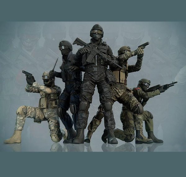 Model 3d soldier pack