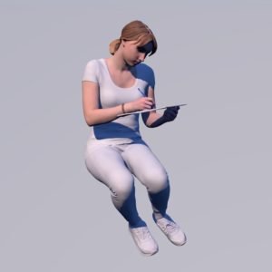 Sit woman 3d model