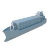 cargo boat 3d model