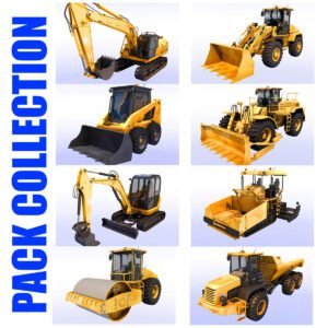 3d model heavy construction machinery